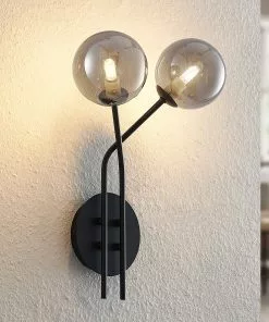 Lucande Wynona -seinävalaisin, 2-lamp., Musta -Lampan kauppa lucande wynona seinaevalaisin 2 lamp musta 8