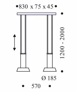 OLIGO Glance LED-riippuvalo 2 Lamp. Musta