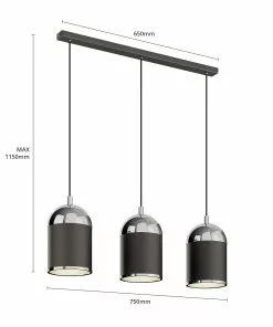 Euluna Riippuvalaisin Anadia, 3-lamp. Pitkä Antrasiitti -Lampan kauppa riippuvalaisin anadia 3 lamp pitkae antrasiitti 3