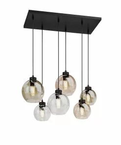 Euluna Riippuvalaisin Cubus, 6-lamp. Kirkas/hunaja/ruskea -Lampan kauppa riippuvalaisin cubus 6 lamp kirkas hunaja ruskea 4