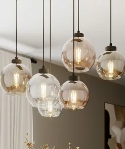 Euluna Riippuvalaisin Cubus, 6-lamp. Kirkas/hunaja/ruskea -Lampan kauppa riippuvalaisin cubus 6 lamp kirkas hunaja ruskea 8