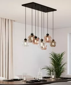 Euluna Riippuvalaisin Cubus, 8-lamp. Kirkas/hunaja/ruskea