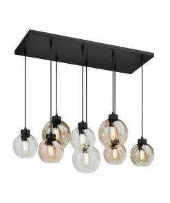 Euluna Riippuvalaisin Cubus, 8-lamp. Kirkas/hunaja/ruskea -Lampan kauppa riippuvalaisin cubus 8 lamp kirkas hunaja ruskea 4