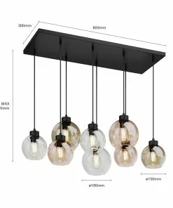 Euluna Riippuvalaisin Cubus, 8-lamp. Kirkas/hunaja/ruskea -Lampan kauppa riippuvalaisin cubus 8 lamp kirkas hunaja ruskea 5