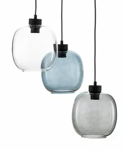 Euluna Riippuvalaisin Elio, 3-lamp, Sininen/kirkas/harmaa -Lampan kauppa riippuvalaisin elio 3 lamp sininen kirkas harmaa 5