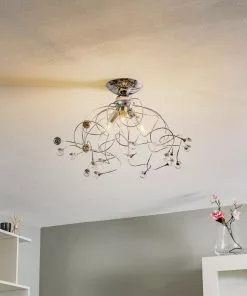 Euluna Riippuvalaisin Trilly, Kromi, Kristalleja, 3-lamp.