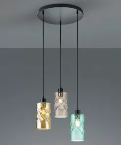 Reality Leuchten Riippuvalo Swirl, Asivarjost., 3-lamp., Pyöreä -Lampan kauppa riippuvalo swirl asivarjost 3 lamp pyoereae 2