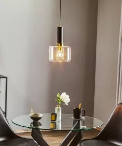 Euluna Riippuvalo Viva, Kirkas/musta/messkinki, 1 Lamp.