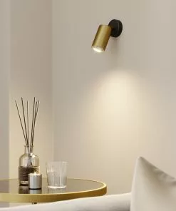 Nowodvorski Lighting Seinäkohdevalaisin Eye Spot, 1-lamp Musta/messinki