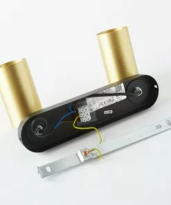 Nowodvorski Lighting Seinäkohdevalaisin Eye Spot, 2-lamp Musta/messinki -Lampan kauppa seinaekohdevalaisin eye spot 2 lamp musta messinki 6