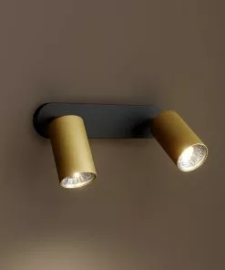 Nowodvorski Lighting Seinäkohdevalaisin Eye Spot, 2-lamp Musta/messinki -Lampan kauppa seinaekohdevalaisin eye spot 2 lamp musta messinki 8