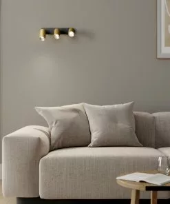 Nowodvorski Lighting Seinäkohdevalaisin Eye Spot, 3-lamp Musta/messinki