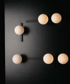 ECO-LIGHT Seinävalaisin Enoire Musta Ja Valkoinen, 3-lamp.