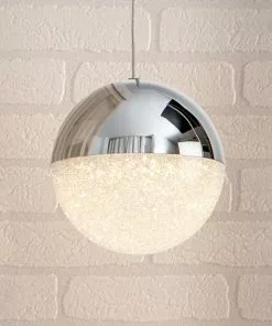 Schuller Valencia Sphere-LED-riippuvalaisin, Kromi, 1-lamp., Ø 12 Cm -Lampan kauppa sphere led riippuvalaisin kromi 1 lamp o 12 cm 3