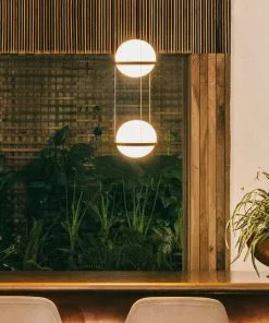 Vibia Palma 3726 LED-riippuvalo 2-lamp., Grafiitti