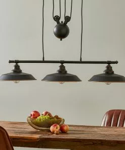 Westinghouse Iron Hill -riippuvalo, 3-lamp. Musta